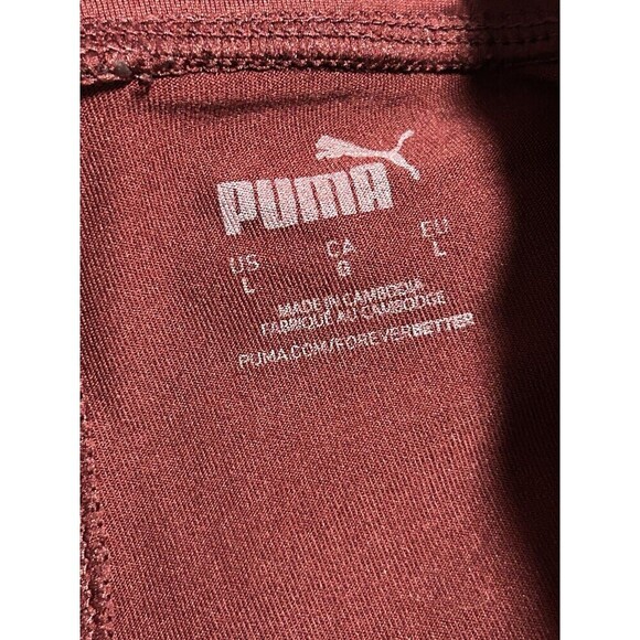 PUMA Women's Classics High Rise Joggers, Red Wine Large - Picture 3 of 6